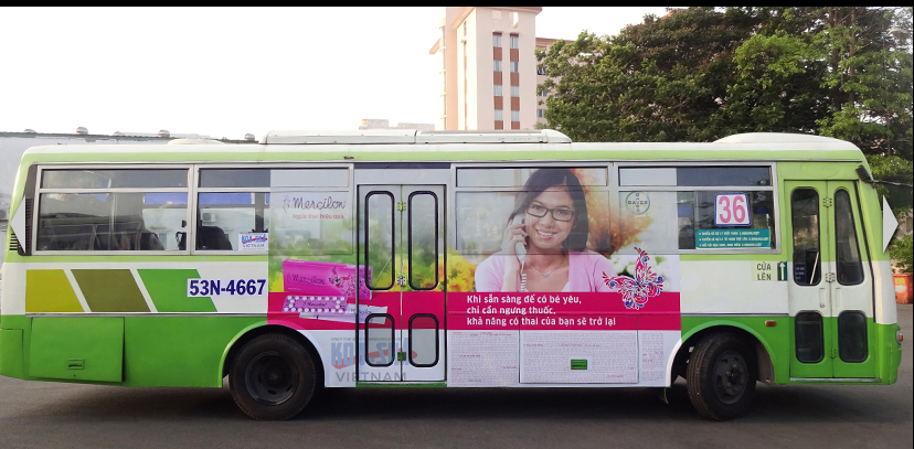 quảng cáo bằng xe buýt