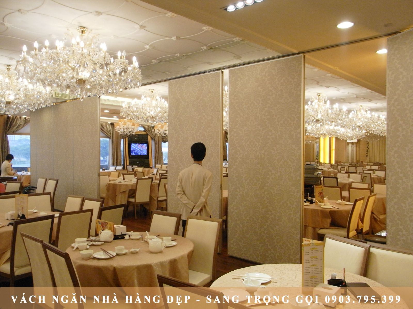 vách ngăn nhà hàng